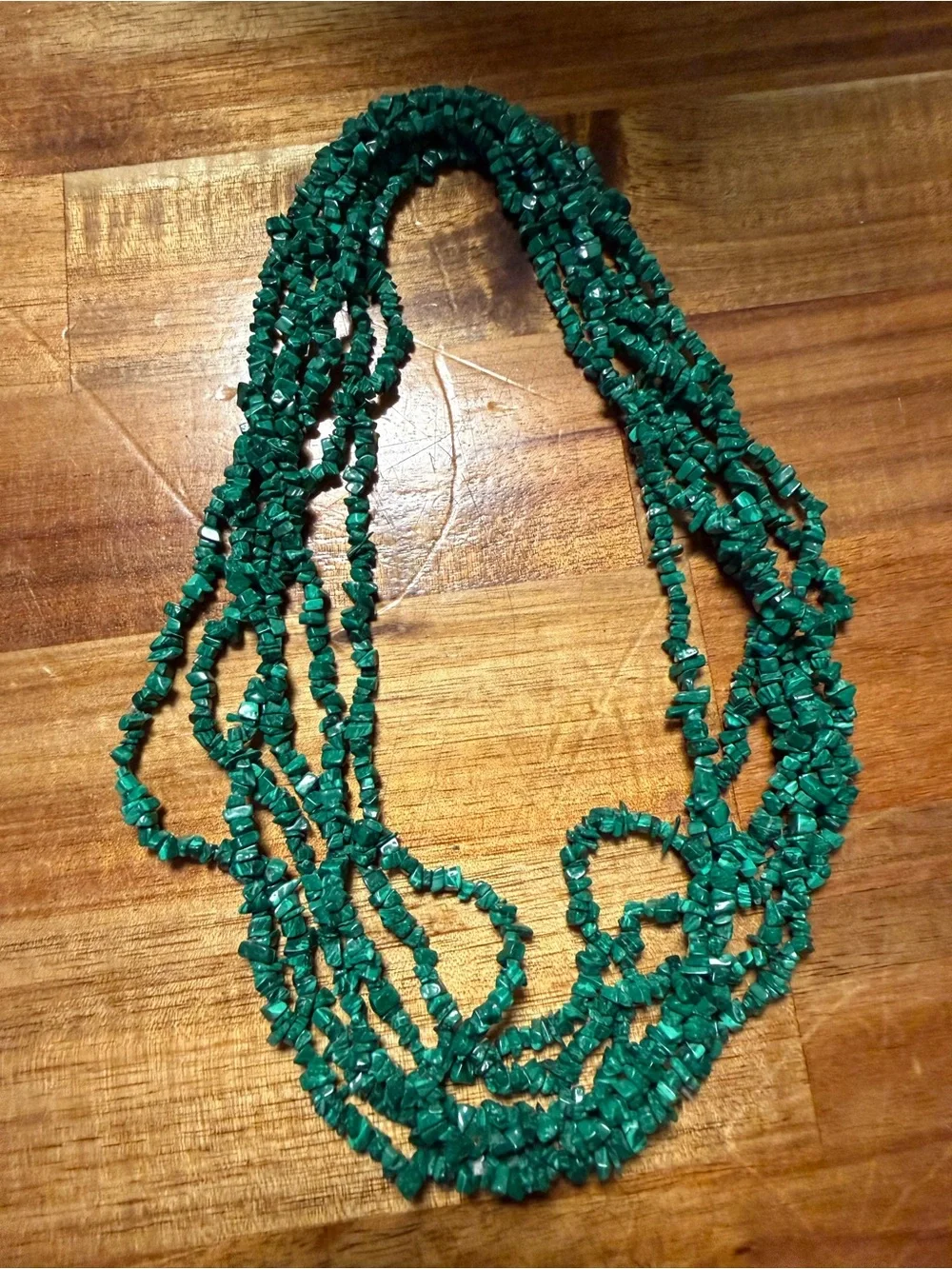 Handcrafted Malachite Chip Necklaces